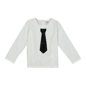 Boys long sleeve dress shirt with necktie Event wedding ring bearer party